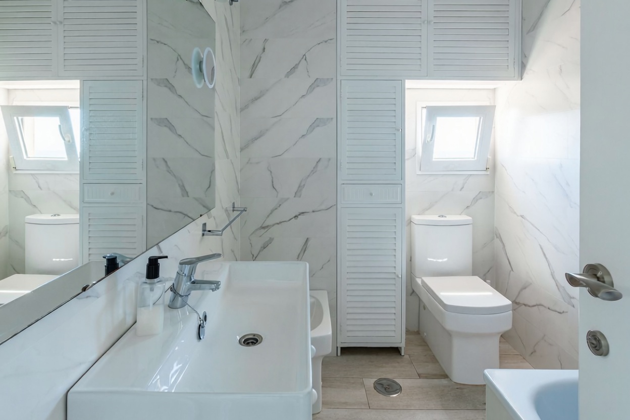 Ático en primera línea de mar en Almería — Baño