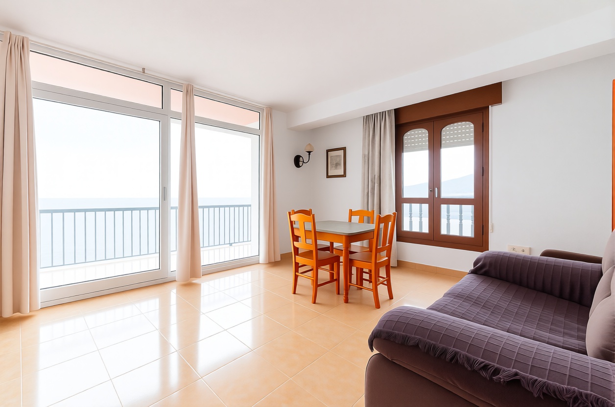 Piso en primera línea de playa en Almería — Salón