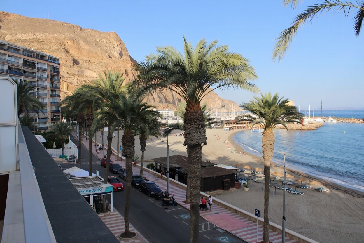 Appartement en première ligne de plage à Roquetas de Mar — Vue mer