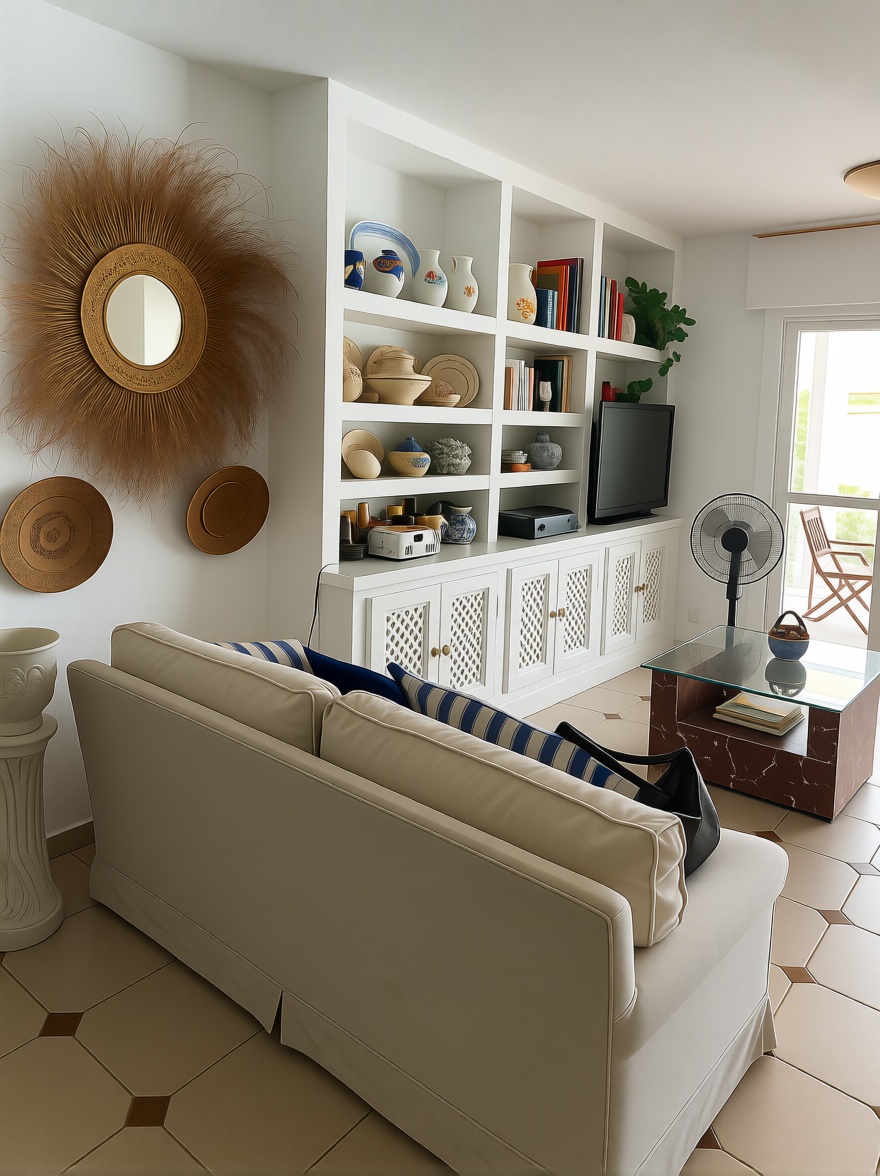 Apartamento em primeira linha de praia em Roquetas de Mar — Sala