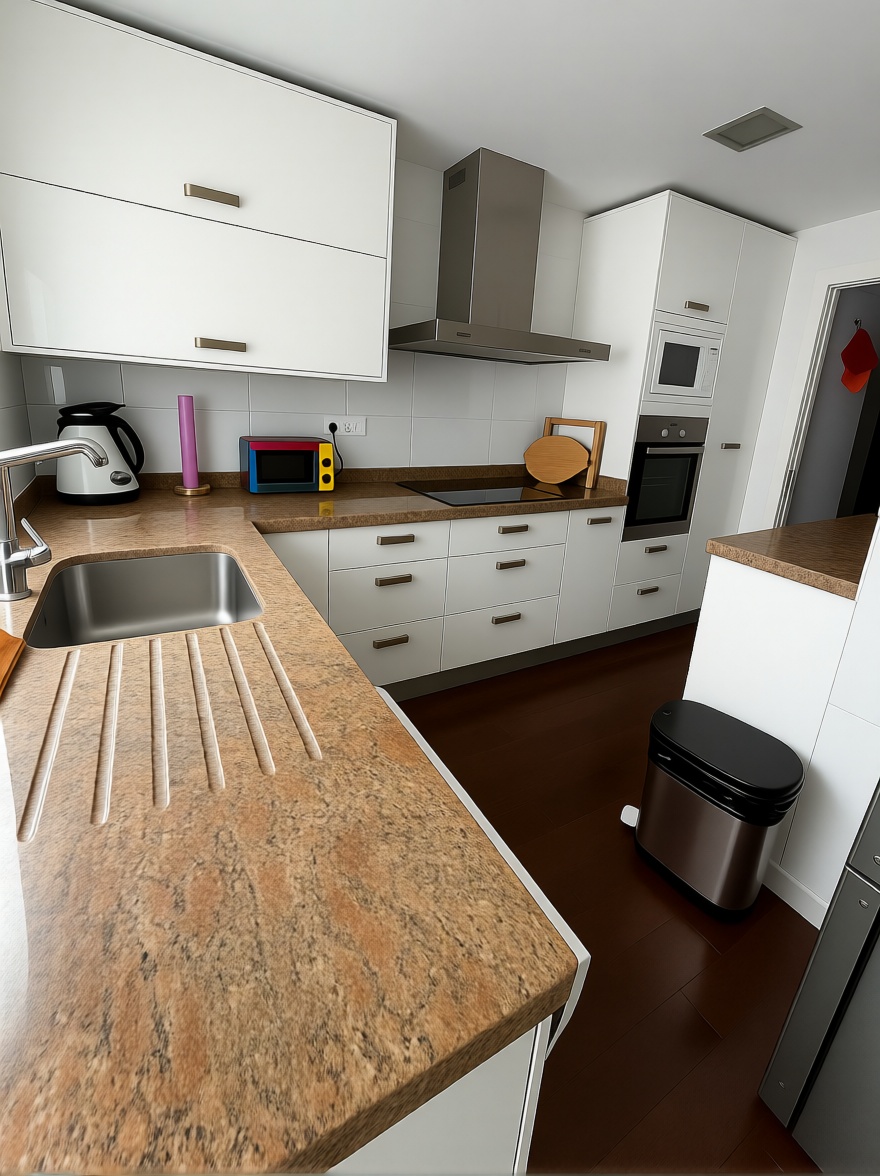Apartamento em primeira linha de praia em Roquetas de Mar — Cozinha