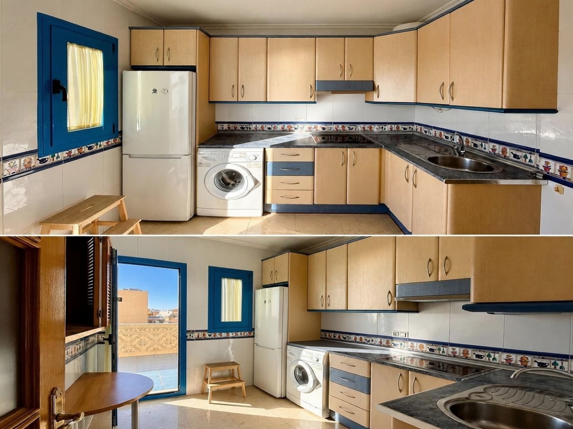 Seafront attic in Roquetas de Mar — Kitchen