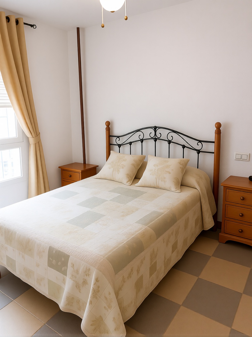 Apartamento em primeira linha de praia em Roquetas de Mar — Quarto