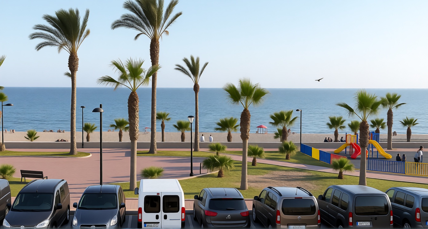 Chalet avec accès direct à la plage à Balanegra — Vue mer