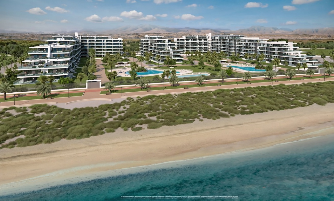 Appartement en première ligne de plage à El Ejido — Vue aérienne