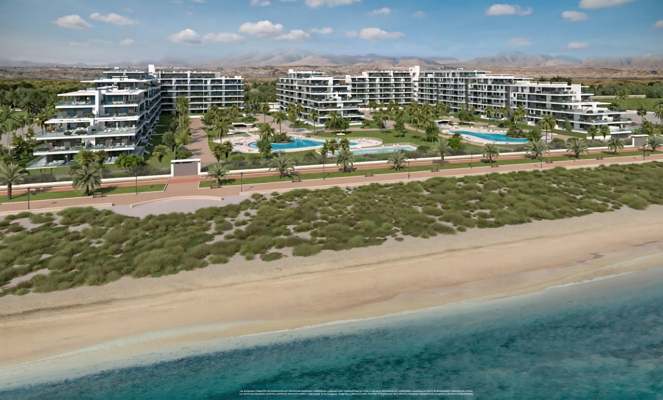 Wohnung in erste Strandlinie in El Ejido — Luftbild