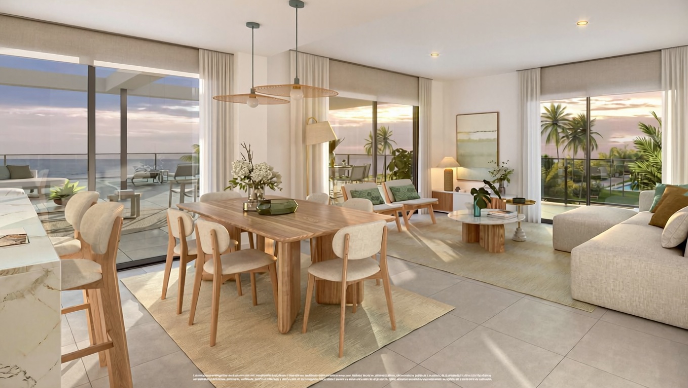 Appartement en première ligne de plage à El Ejido — Séjour