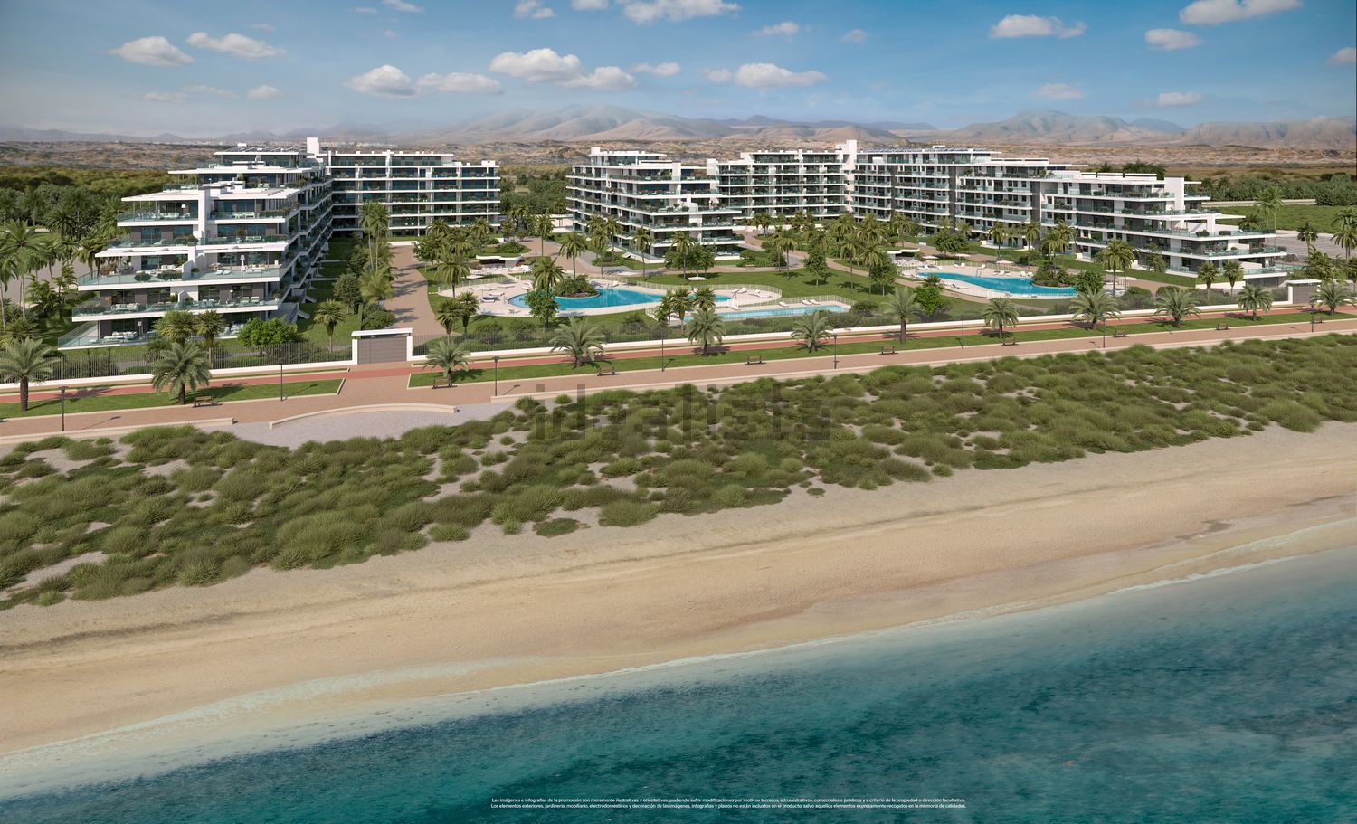 Apartamento em primeira linha de praia em El Ejido — Aérea