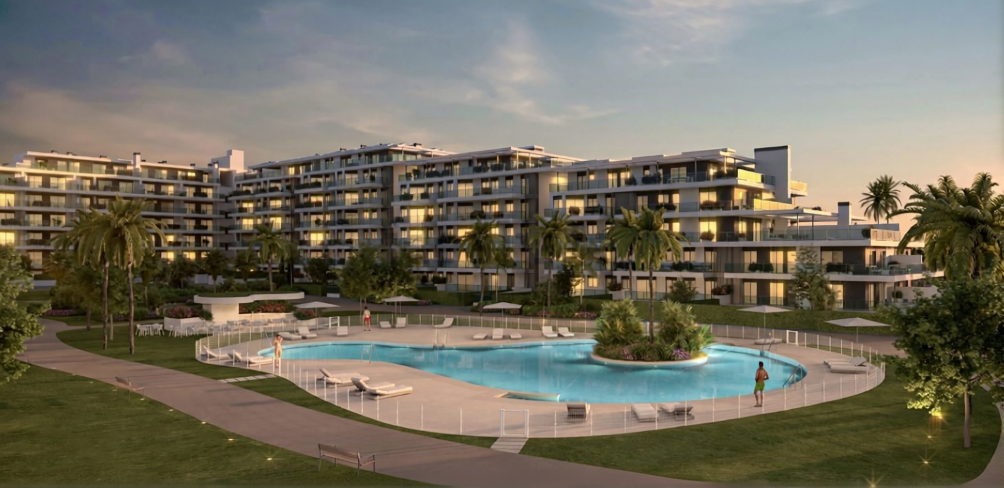 Apartamento em primeira linha de praia em El Ejido — Piscina