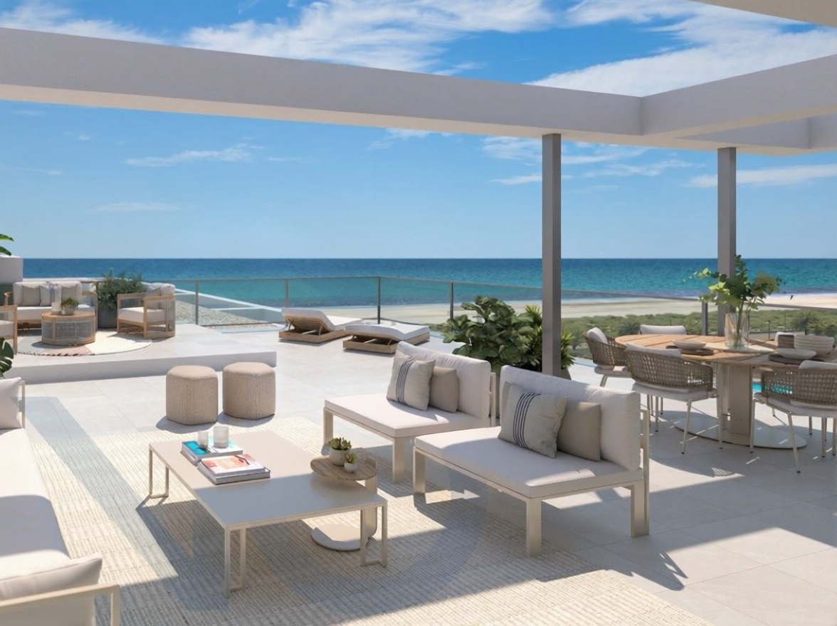 Appartement en première ligne de plage à El Ejido — Terrasse mer