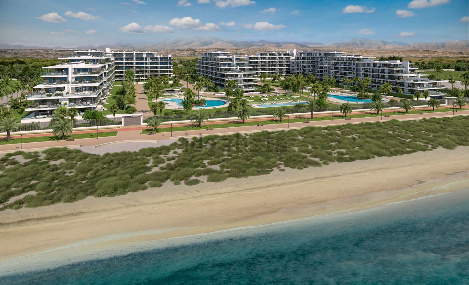 Appartement en première ligne de plage à El Ejido — Vue aérienne