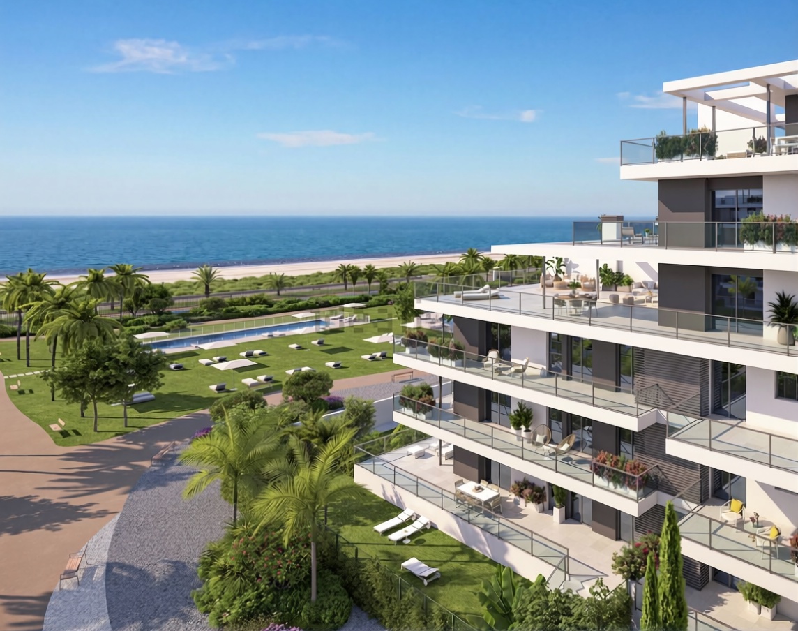 Appartement en première ligne de plage à El Ejido — Terrasse mer
