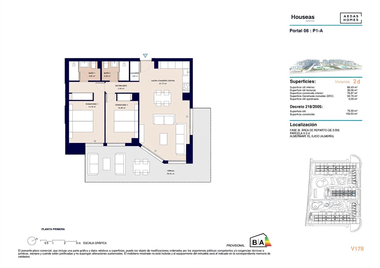 Appartement en première ligne de plage à El Ejido — Rejet