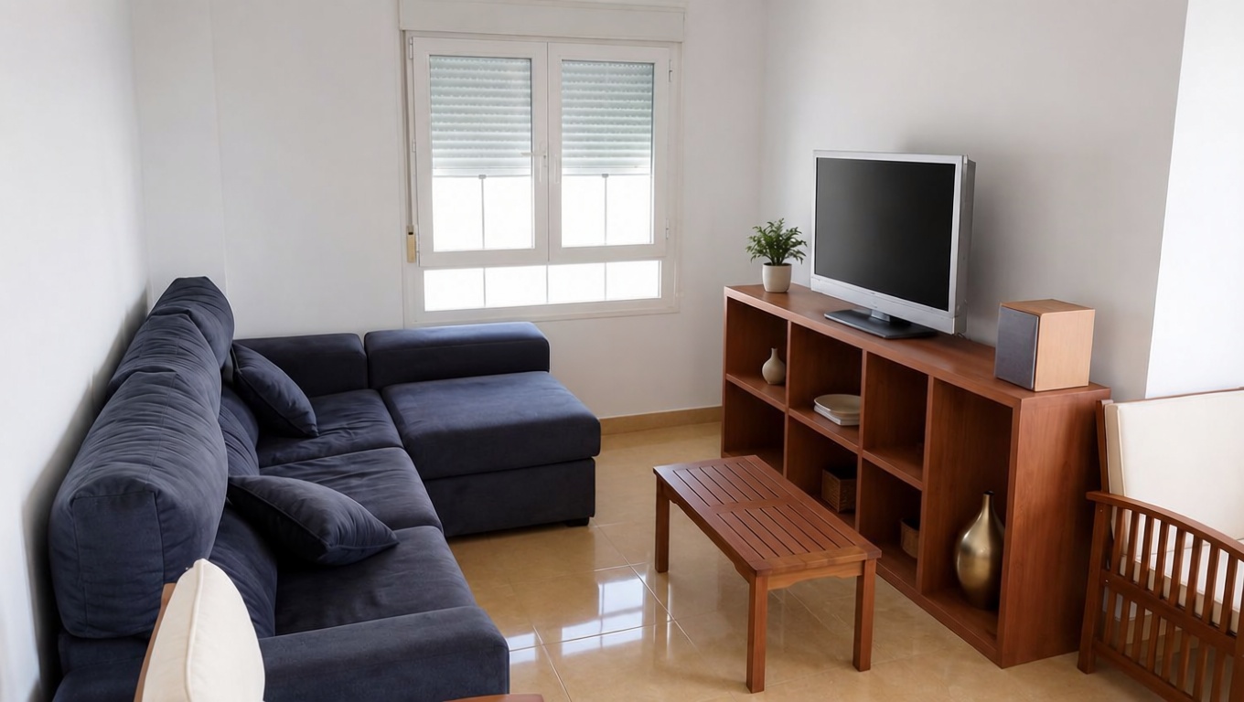 Appartement en première ligne de plage à El Ejido — Séjour