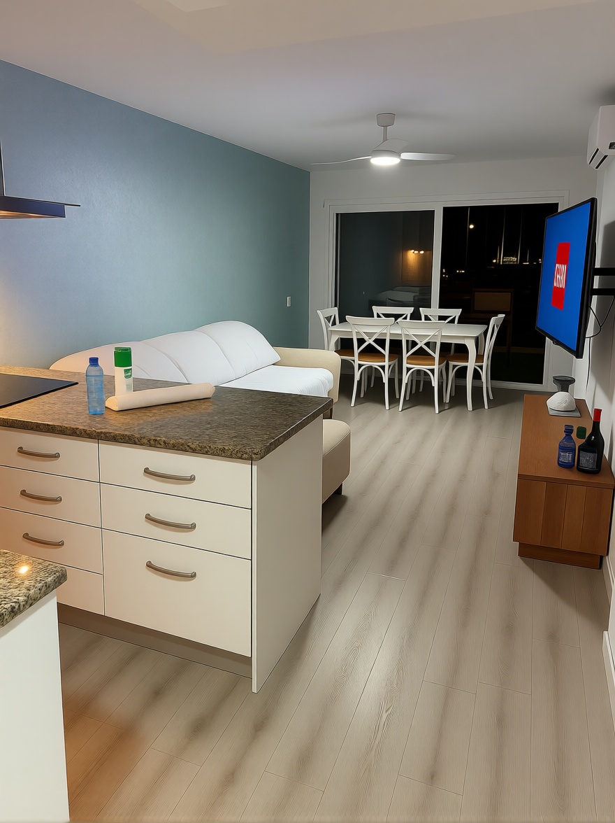 Appartement en première ligne de plage à El Ejido — Séjour