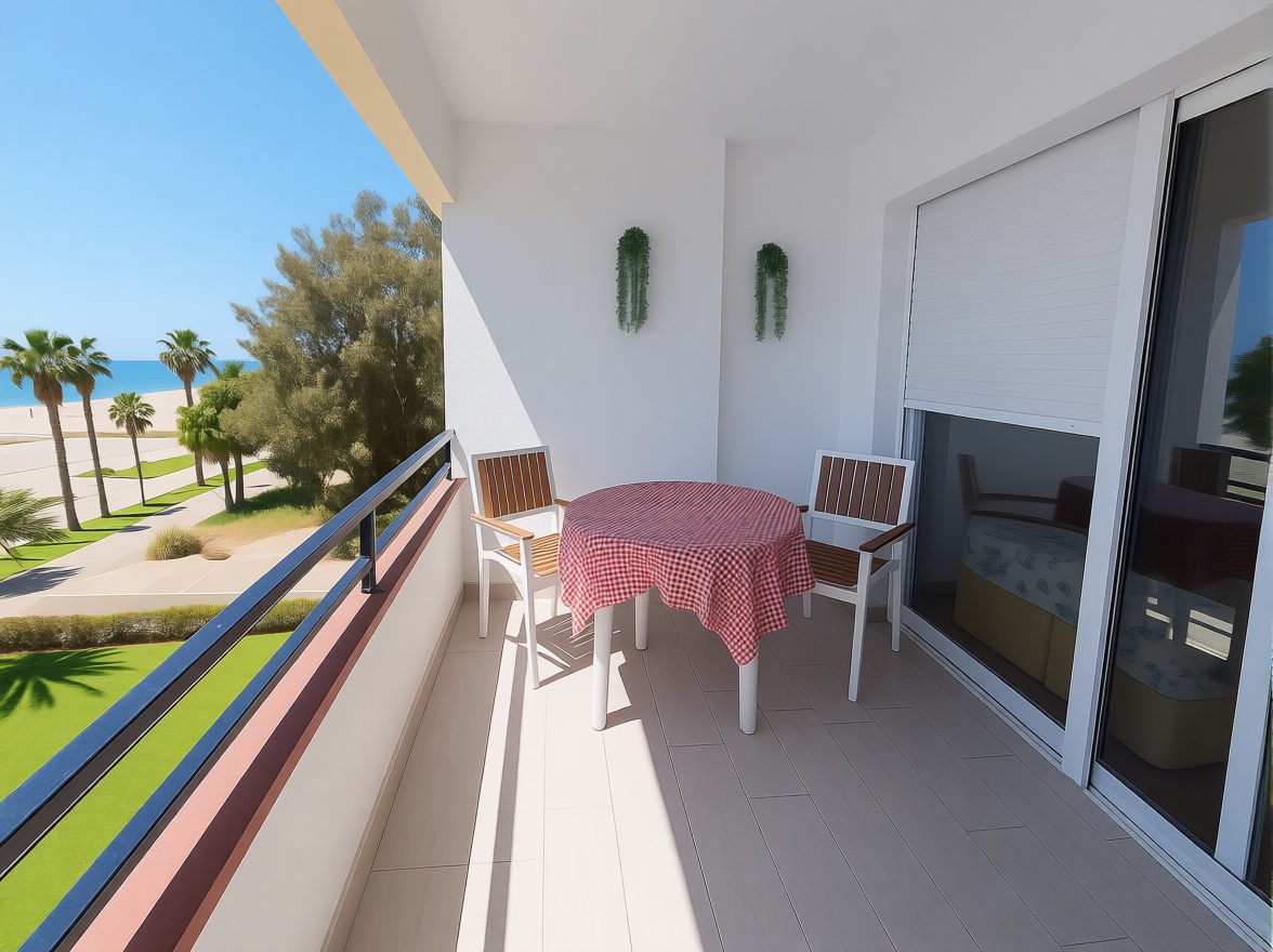 Appartement en première ligne de plage à Motril — Terrasse mer