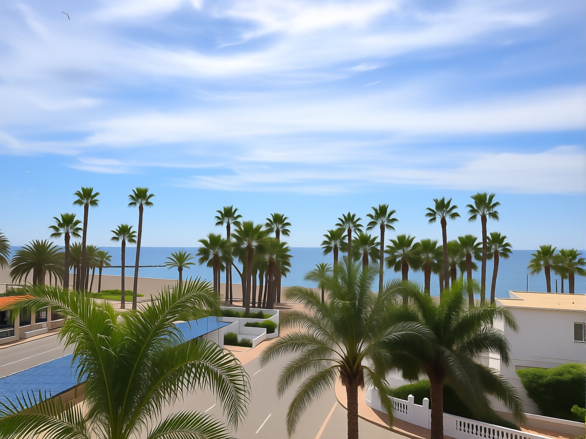 Beachfront flat in Almuñécar — Sea view