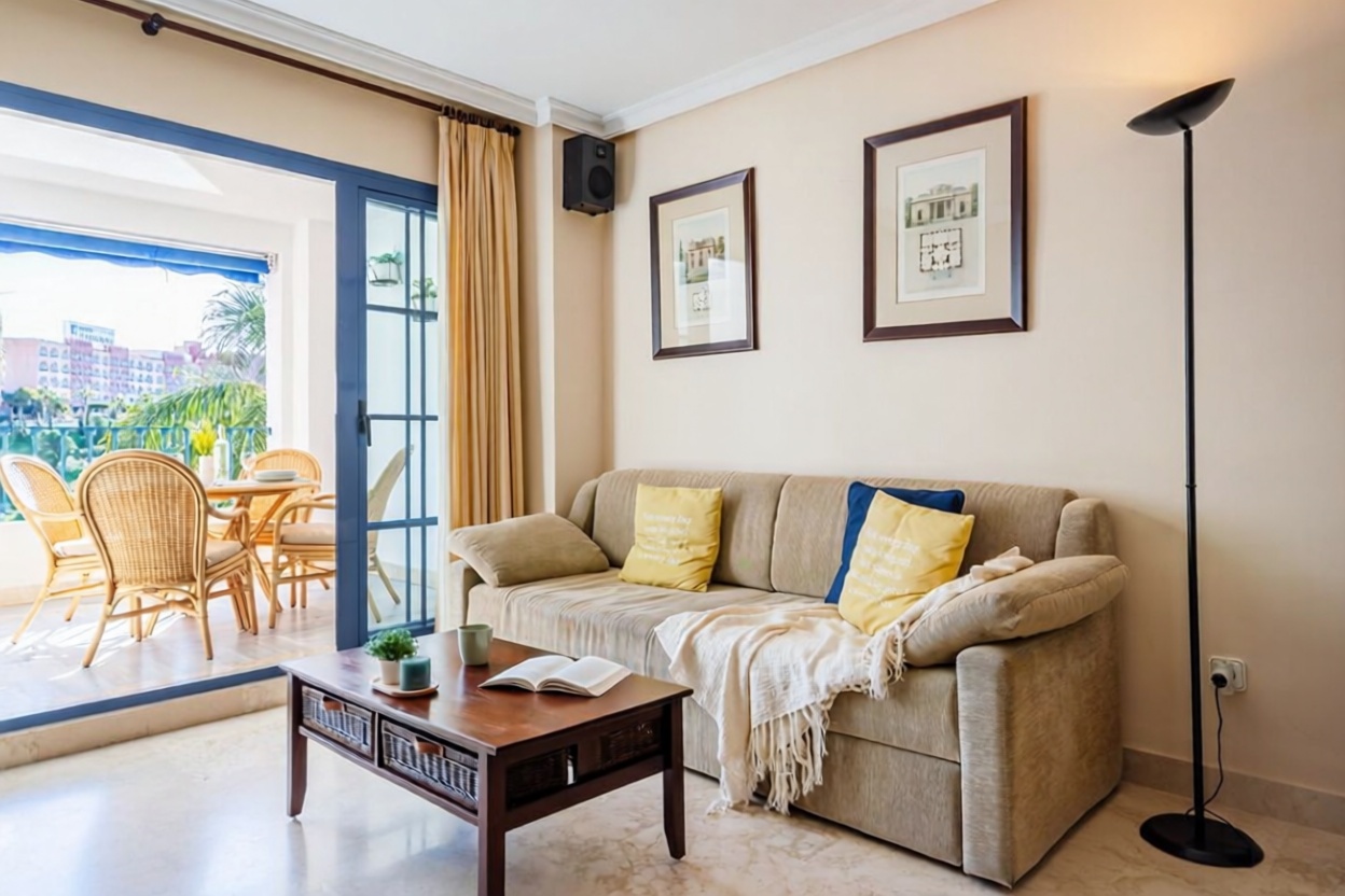 Appartement en première ligne de plage à Almuñécar — Séjour