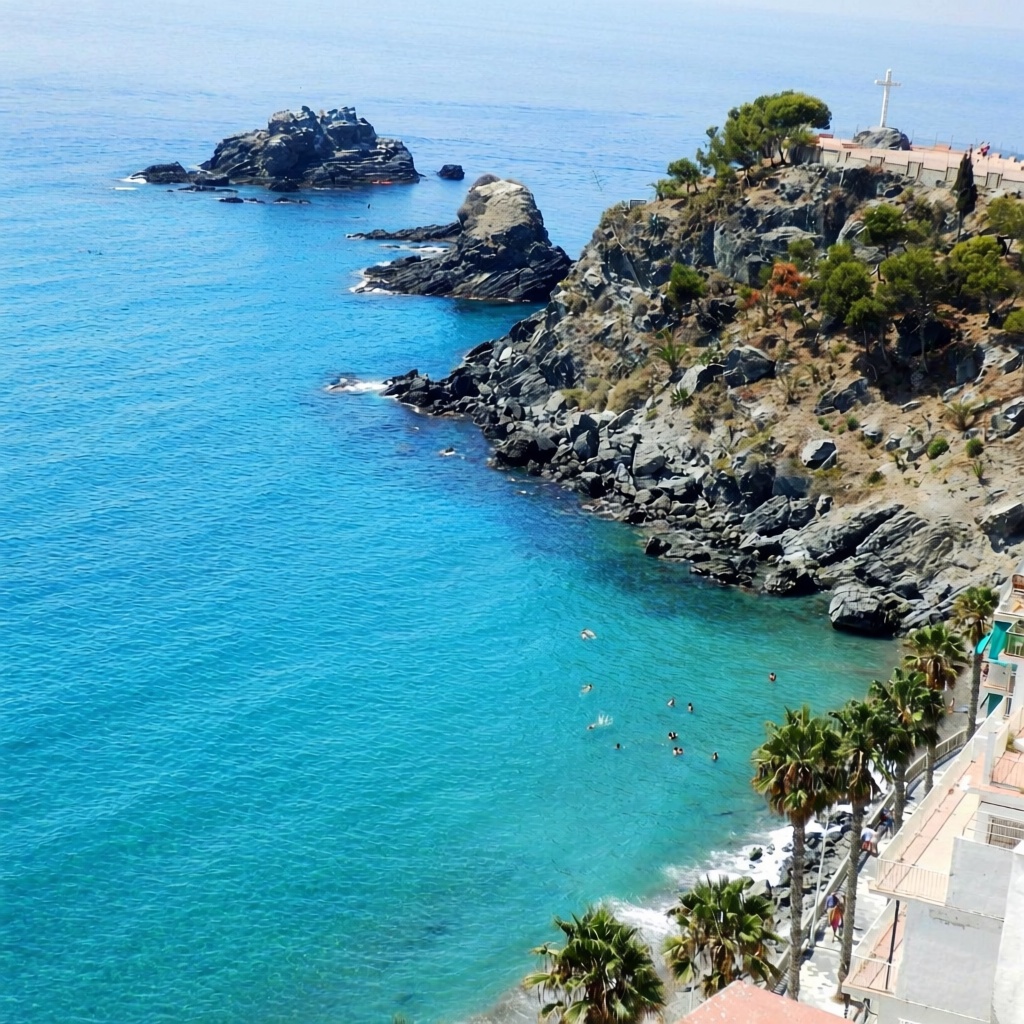 Chalet avec accès direct à la plage à Almuñécar — Vue mer
