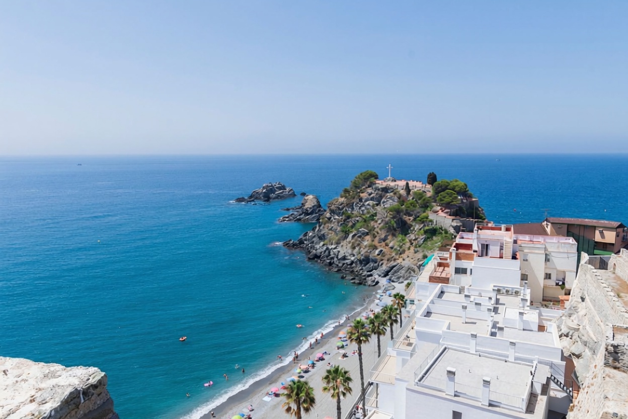 Chalet avec accès direct à la plage à Almuñécar — Vue mer