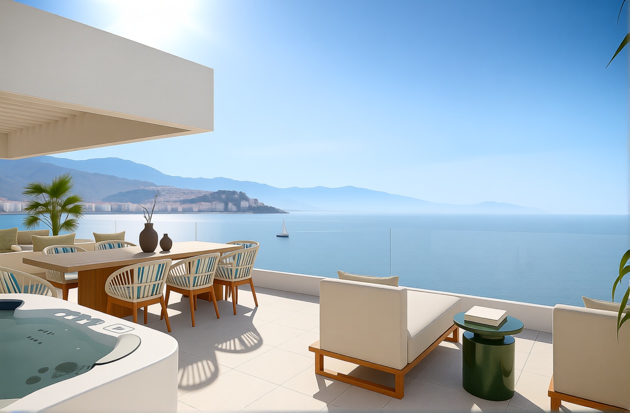 Chalet com acesso direto à praia em La Herradura — Terraço mar