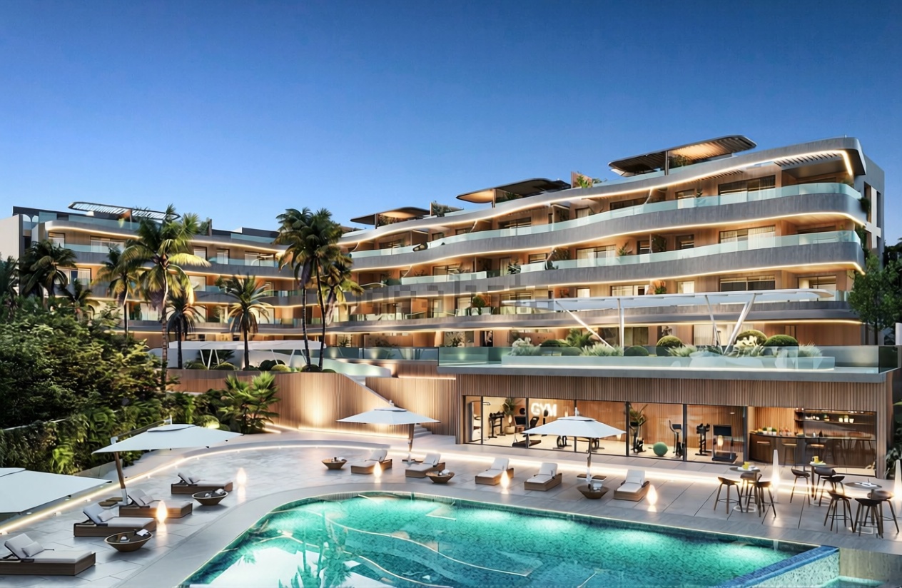 Appartement en première ligne de plage à Nerja — Piscine