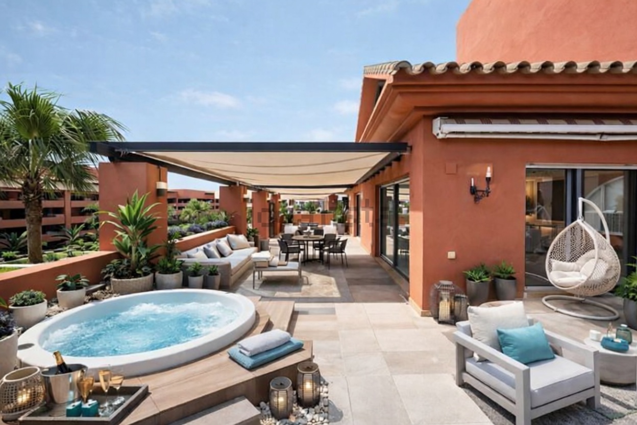 Ático em primeira linha de mar em Torrox — Terraço mar