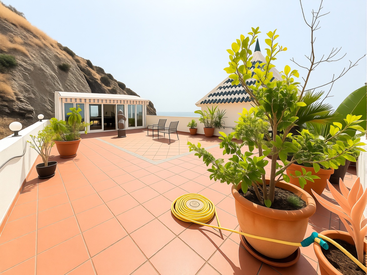 Seafront attic in Torrox — Sea terrace