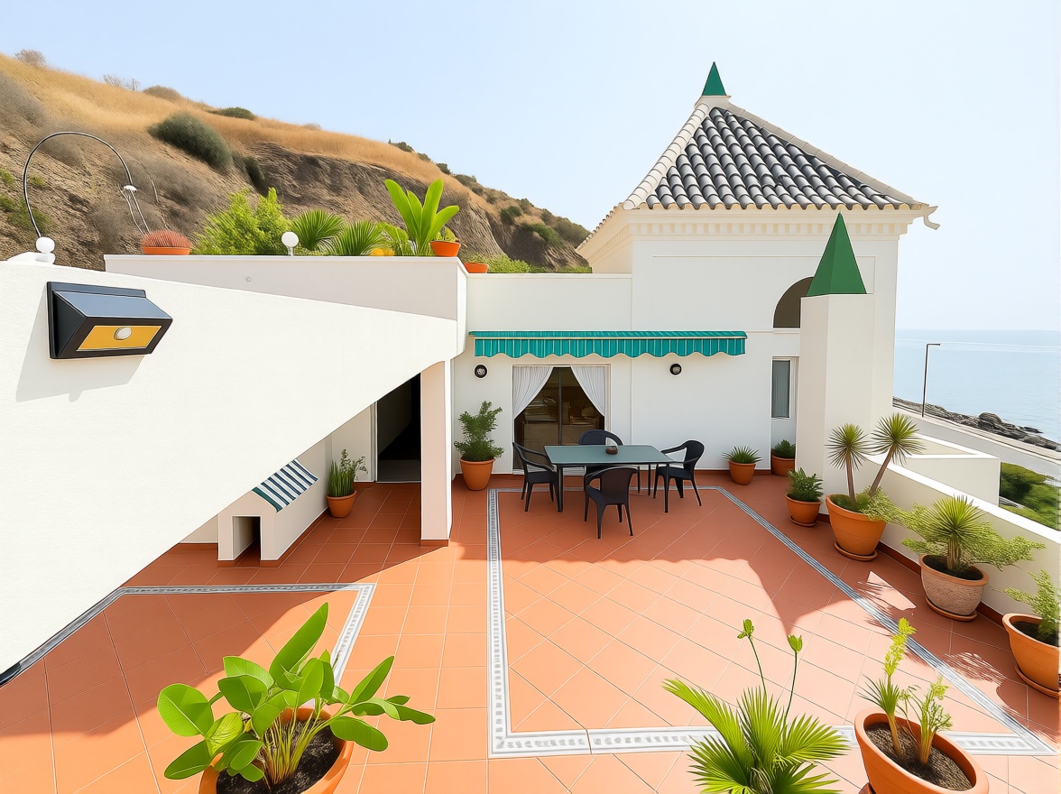 Seafront attic in Torrox — Sea terrace