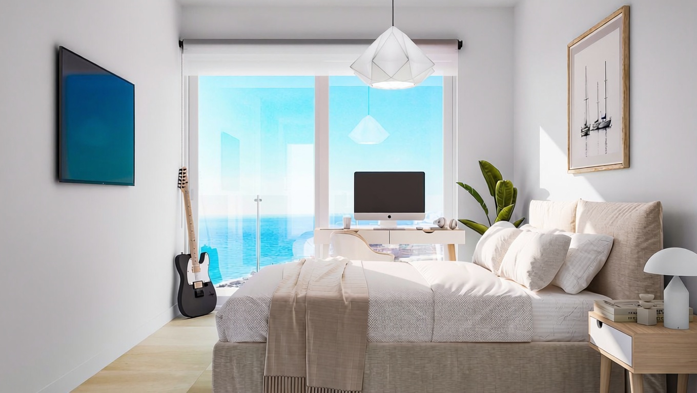 Chalet avec accès direct à la plage à Torrox — Chambre