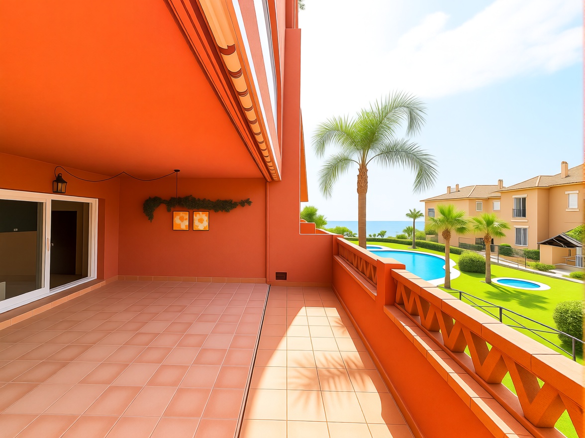 Apartamento em primeira linha de praia em Torrox — Terraço mar
