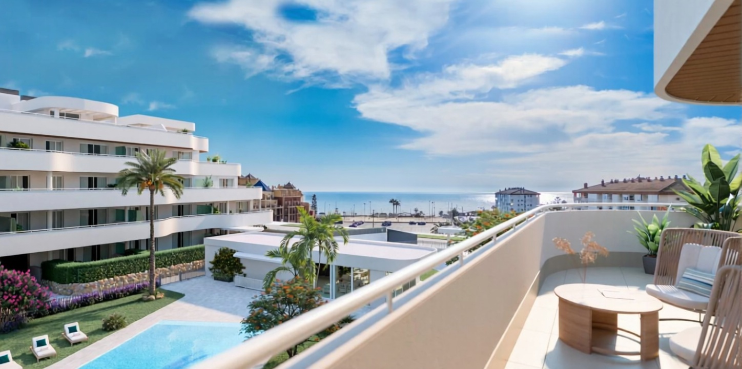 Piso en primera línea de playa en Torrox