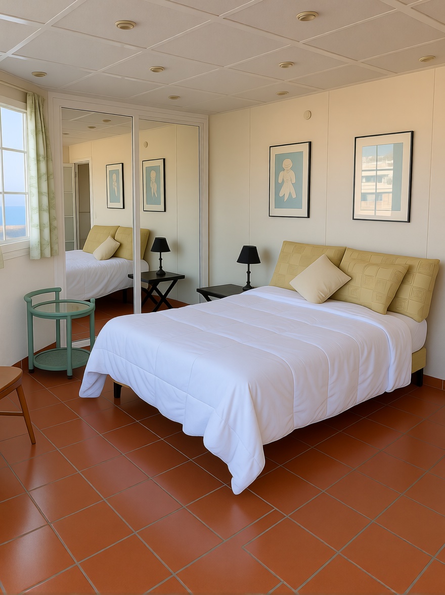 Ático en primera línea de mar en Torrox — Dormitorio
