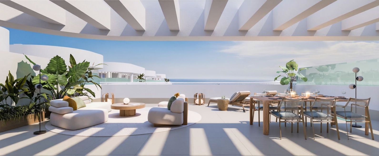 Apartamento em primeira linha de praia em Torrox — Terraço mar