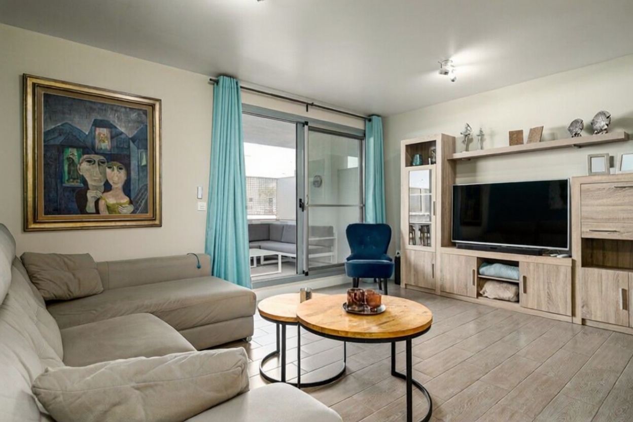 Apartamento em primeira linha de praia em Torrox — Sala