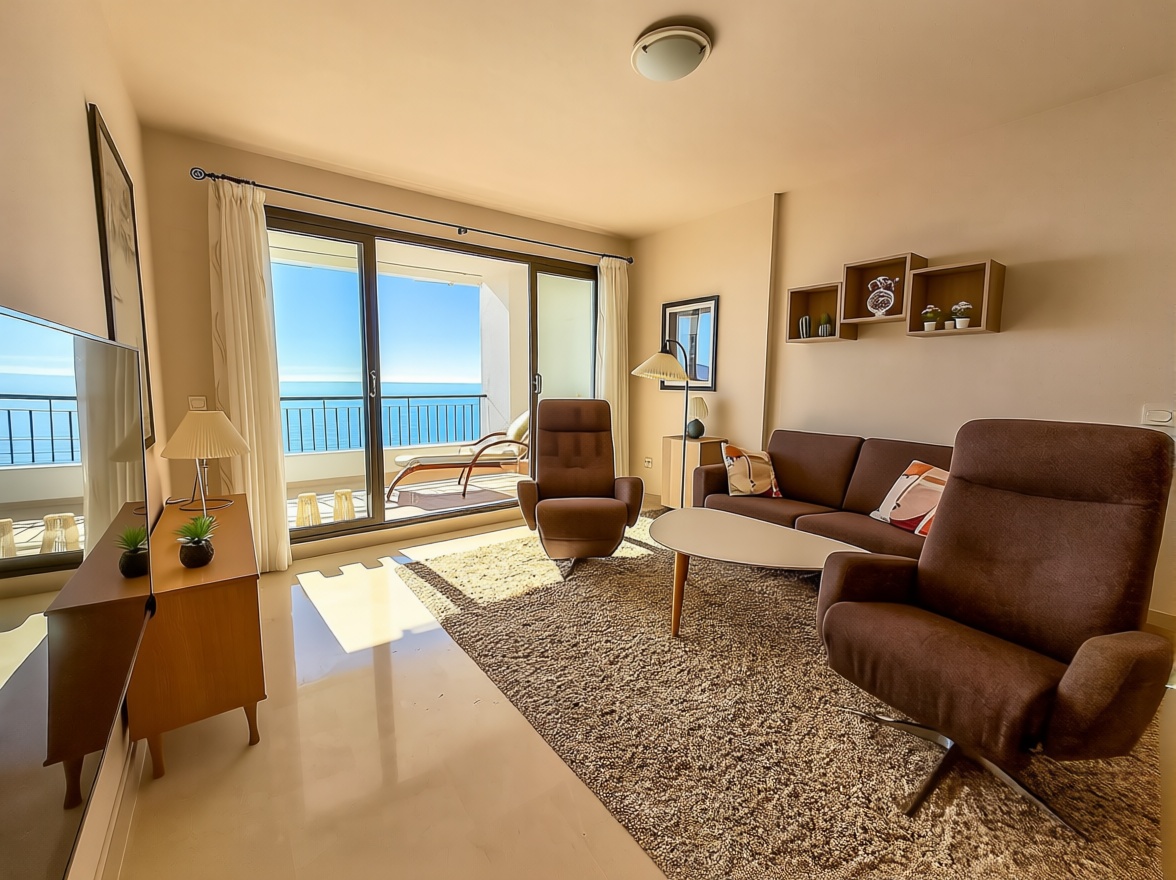Appartement en première ligne de plage à Torrox — Séjour