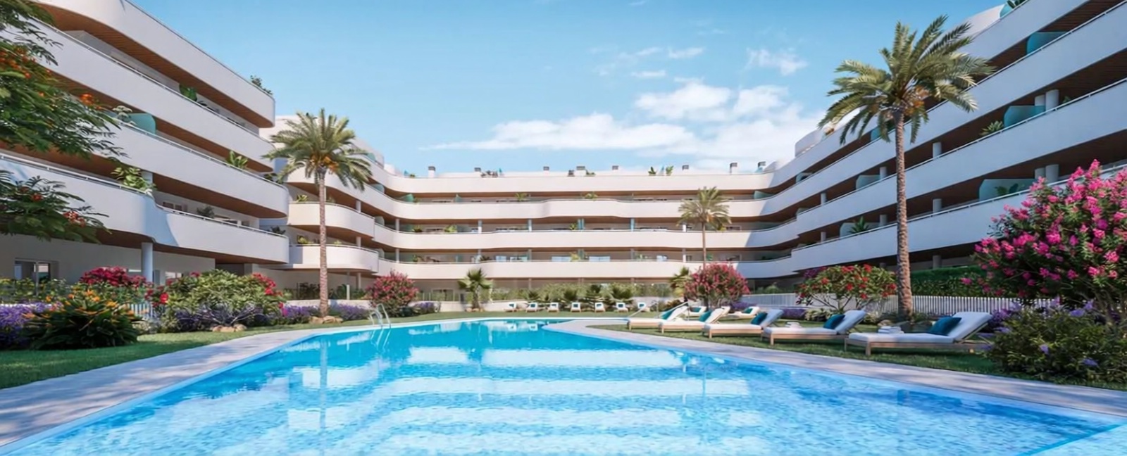 Wohnung in erste Strandlinie in Torrox — Pool
