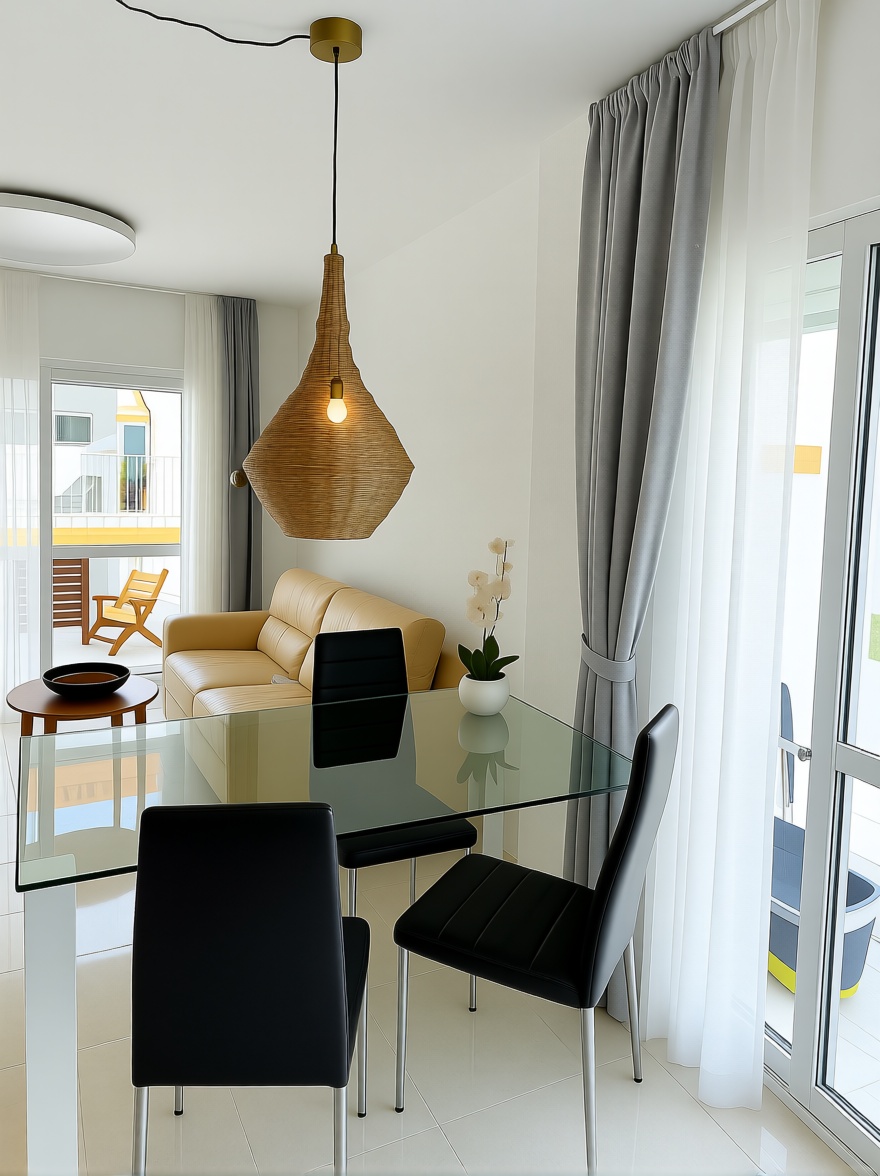 Appartement en première ligne de plage à Torrox — Séjour