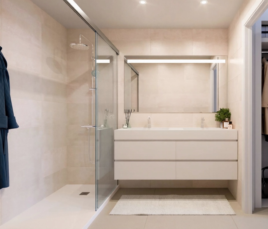 Appartement en première ligne de plage à Torrox — Sanitaires