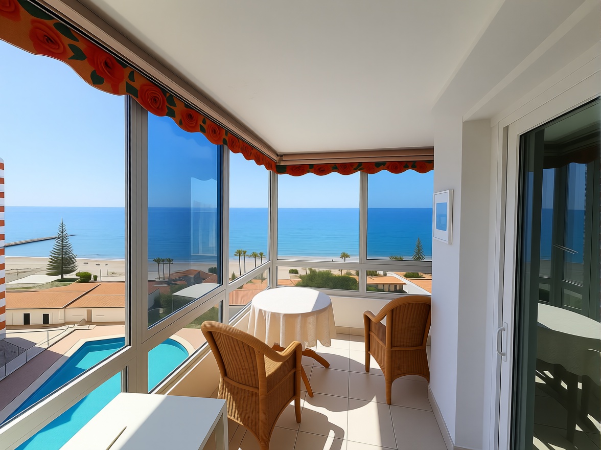 Piso en primera línea de playa en Torrox — Terraza mar