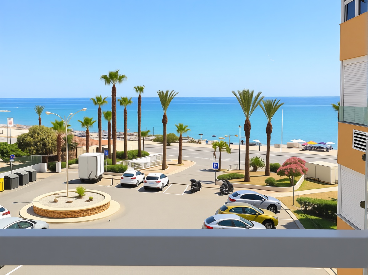 Piso en primera línea de playa en Torrox — Vista mar