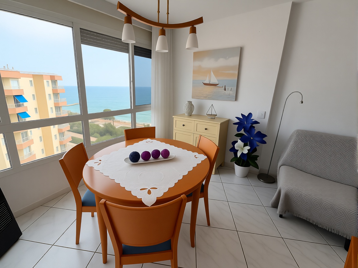 Appartement en attique en première ligne de mer à Torrox — Coin repas