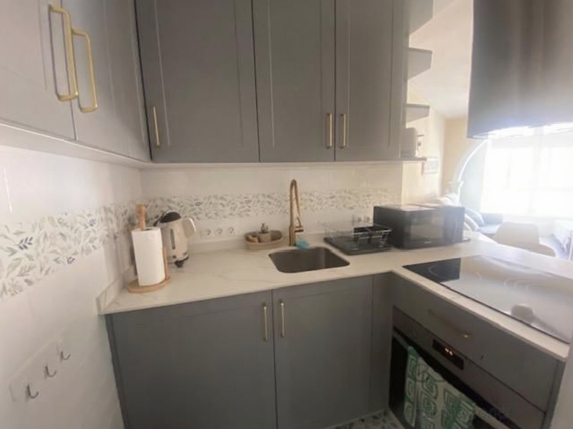 Studio en première ligne de plage à Torrox — Cuisine