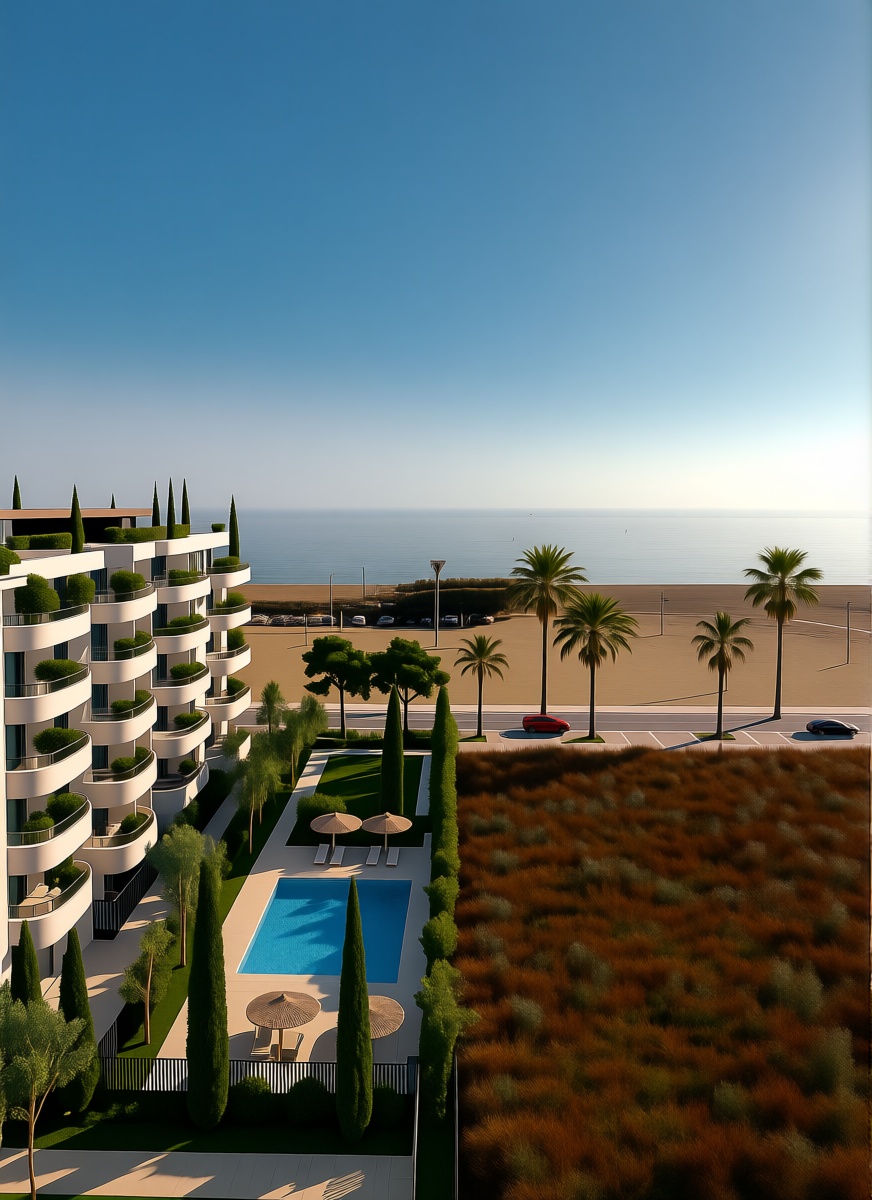 Appartement en attique en première ligne de mer à Vélez Málaga — Vue aérienne