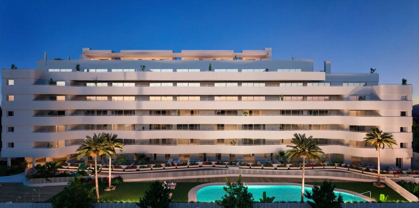 Appartement en attique en première ligne de mer à Vélez Málaga — Façade