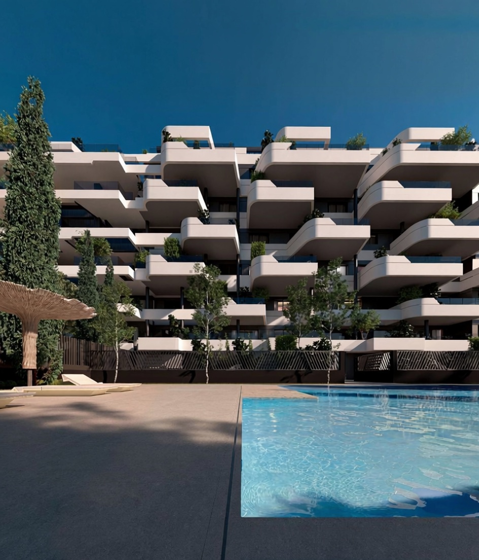 Appartement en première ligne de plage à Vélez Málaga — Piscine