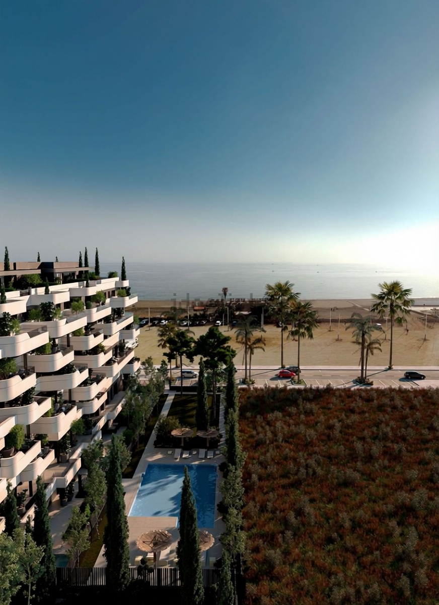 Appartement en première ligne de plage à Vélez Málaga — Vue aérienne