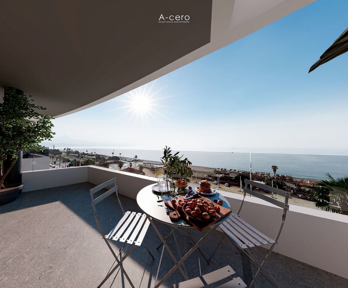Appartement en première ligne de plage à Vélez Málaga — Terrasse mer