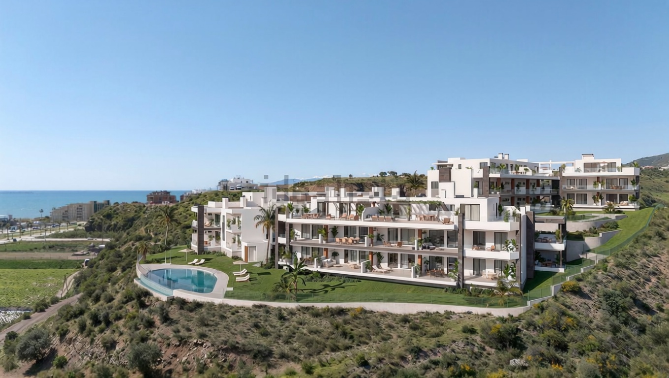 Appartement en première ligne de plage à Benajarafe — Vue mer
