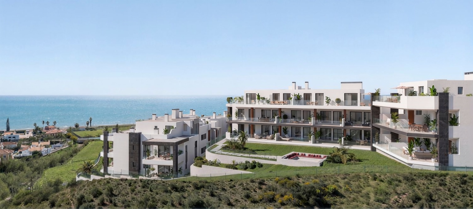 Appartement en première ligne de plage à Benajarafe — Vue mer